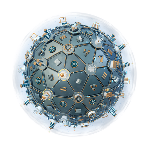 Civigraph mechanical planet with interlinked stations